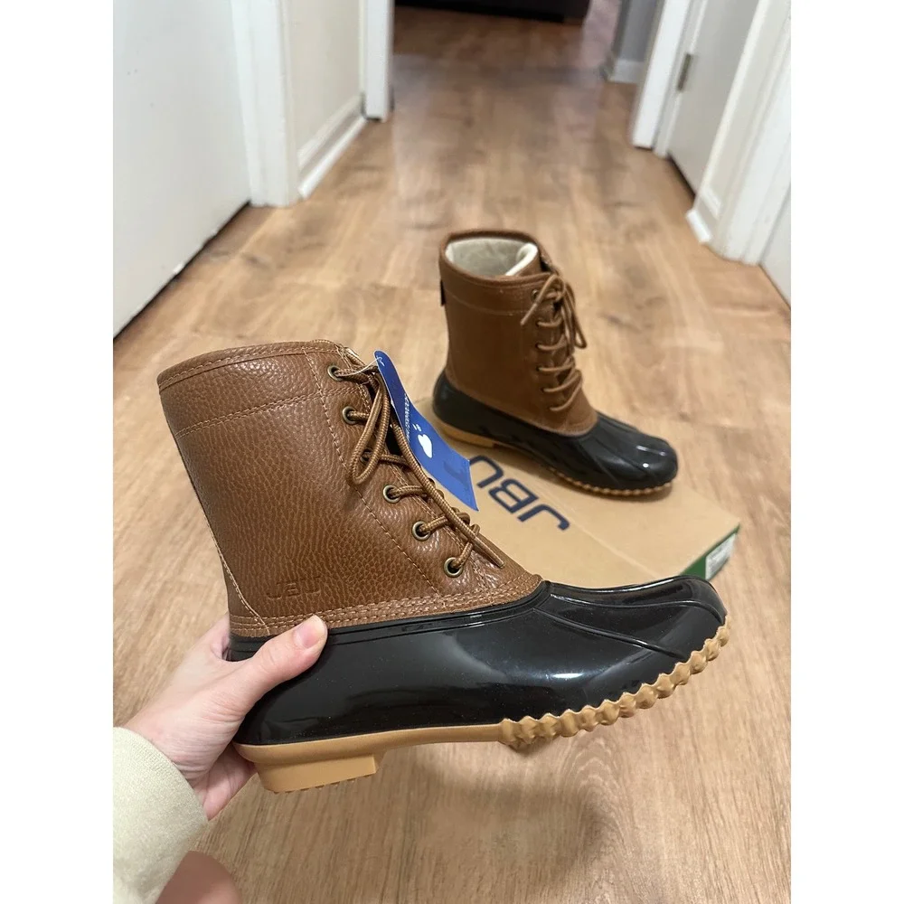 JBU | Women's Brown Waterproof Rain Duck Boots‎